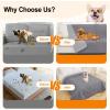 imageSmiry Waterproof Dog Blanket 30x70 Inch Soft Pet Bed Cover Reversible Washable Sofa Couch Furniture Protector for Small Medium Large Dog Puppy Cat TaupeBeigeGreyLight Grey