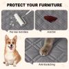 imageSmiry Waterproof Dog Blanket 30x70 Inch Soft Pet Bed Cover Reversible Washable Sofa Couch Furniture Protector for Small Medium Large Dog Puppy Cat TaupeBeigeGreyDark Grey