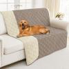 imageSmiry Waterproof Dog Blanket 30x70 Inch Soft Pet Bed Cover Reversible Washable Sofa Couch Furniture Protector for Small Medium Large Dog Puppy Cat TaupeBeigeTaupeBeige