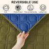 imageSmiry Waterproof Dog Blanket 30x70 Inch Soft Pet Bed Cover Reversible Washable Sofa Couch Furniture Protector for Small Medium Large Dog Puppy Cat TaupeBeigeGreenNavy