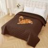 imageSmiry Waterproof Dog Blanket 30x70 Inch Soft Pet Bed Cover Reversible Washable Sofa Couch Furniture Protector for Small Medium Large Dog Puppy Cat TaupeBeigeBrownChocolate