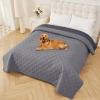 imageSmiry Waterproof Dog Blanket 30x70 Inch Soft Pet Bed Cover Reversible Washable Sofa Couch Furniture Protector for Small Medium Large Dog Puppy Cat TaupeBeigeGreyDark Grey
