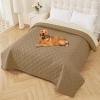 imageSmiry Waterproof Dog Blanket 30x70 Inch Soft Pet Bed Cover Reversible Washable Sofa Couch Furniture Protector for Small Medium Large Dog Puppy Cat TaupeBeigeCamelBeige
