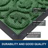 imageSmiry Welcome Door Mat Outside Entrance Heavy Duty Trap Dirt and Moisture Easy Clean Low Profile Patio Porch Indoor Outdoor Front Doormat for Entry 295x17 Inch BlackWelcomeGreenWelcome