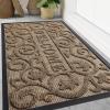 imageSmiry Welcome Door Mat Outside Entrance Heavy Duty Trap Dirt and Moisture Easy Clean Low Profile Patio Porch Indoor Outdoor Front Doormat for Entry 295x17 Inch BlackWelcomeBrownWelcome