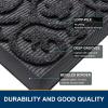 imageSmiry Welcome Door Mat Outside Entrance Heavy Duty Trap Dirt and Moisture Easy Clean Low Profile Patio Porch Indoor Outdoor Front Doormat for Entry 295x17 Inch BlackWelcomeGreyWelcome