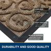 imageSmiry Welcome Door Mat Outside Entrance Heavy Duty Trap Dirt and Moisture Easy Clean Low Profile Patio Porch Indoor Outdoor Front Doormat for Entry 295x17 Inch BlackWelcomeBrownWelcome