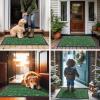 imageSmiry Welcome Door Mat Outside Entrance Heavy Duty Trap Dirt and Moisture Easy Clean Low Profile Patio Porch Indoor Outdoor Front Doormat for Entry 295x17 Inch BlackWelcomeGreenWelcome