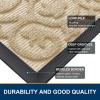 imageSmiry Welcome Door Mat Outside Entrance Heavy Duty Trap Dirt and Moisture Easy Clean Low Profile Patio Porch Indoor Outdoor Front Doormat for Entry 295x17 Inch BlackWelcomeBeigeWelcome