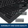 imageSmiry Welcome Door Mat Outside Entrance Heavy Duty Trap Dirt and Moisture Easy Clean Low Profile Patio Porch Indoor Outdoor Front Doormat for Entry 295x17 Inch BlackWelcomeBlackGeometric