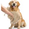 imageSmiry Chenille Dog Drying Towel Extra Absorbent Bath Towel for Mud Dogs Ultra Soft Quick Dry Pet Wash Mitt for Bathing Grooming and PostWalk Cleaning 31x13 Inches BlackBeige