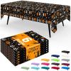 imageSmiry Disposable Table Cloth  6 Pack 54 x 108 Inch Waterproof Rectangle Tablecloths for Parties Decorative Plastic Table Cover Leakproof ampamp Sturdy NavyBlack  Silver