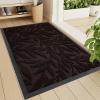 imageSmiry Front Door Mat Indoor Outdoor Entrance Heavy Duty Natural Rubber Trap Dirt and Moisture NonSlip Doormats Low Profile Easy Clean Patio Porch Entryway Mat 295x17 NavyDark Brown