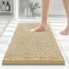 imageSmiry Luxury Chenille Bathroom Rugs 24x16 Extra Soft and Absorbent Shaggy Bath Mat Machine Washable NonSlip Plush Carpet Runner for Tub Shower and Floor Home Decor Accessories Beige
