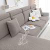 imageSmiry Waterproof Couch Cushion Covers Stretch Jacquard Thick Sofa Cushion Covers Washable Seat Slipcover Elastic Furniture Protector for Pets Kid 3PC GreyTaupe