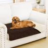 imageSmiry Waterproof Dog Bed Cover Blanket 30x70 Soft Reversible Pet Blanket Washable Leakproof Cats Dogs Couch Cover for Sofa Couch Furniture CamelBeigeChocolateBeige