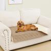 imageSmiry Waterproof Dog Bed Cover Blanket Soft Reversible Pet Blanket Washable Leakproof Cats Dogs Couch Cover for Sofa Couch Furniture 40x50 Inch GreenNavyCamelBeige