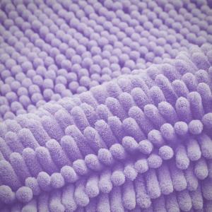 imageSmiry Bathroom Rugs Set 2 Piece Soft Absorbent Chenille Bath Mat and UShaped Toilet Rug Set Non Slip Shaggy Bath Carpet for Tub Shower and Floor 30x2024x20 BlackPurple