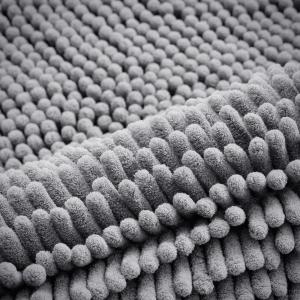 imageSmiry Bathroom Rugs Set 2 Piece Soft Absorbent Chenille Bath Mat and UShaped Toilet Rug Set Non Slip Shaggy Bath Carpet for Tub Shower and Floor 30x2024x20 BlackGrey