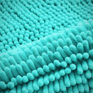 imageSmiry Bathroom Rugs Set 2 Piece Soft Absorbent Chenille Bath Mat and UShaped Toilet Rug Set Non Slip Shaggy Bath Carpet for Tub Shower and Floor 30x2024x20 BlackTurquoise