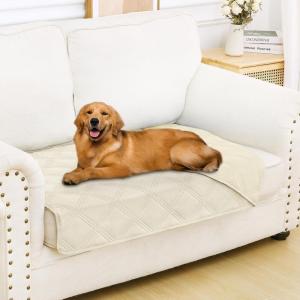 imageSmiry Waterproof Dog Bed Cover Blanket 30x70 Soft Reversible Pet Blanket Washable Leakproof Cats Dogs Couch Cover for Sofa Couch Furniture CamelBeigeBeigeBeige