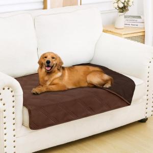 imageSmiry Waterproof Dog Bed Cover Blanket 30x70 Soft Reversible Pet Blanket Washable Leakproof Cats Dogs Couch Cover for Sofa Couch Furniture CamelBeigeBrownChocolate