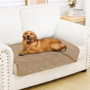 imageSmiry Waterproof Dog Bed Cover Blanket 30x70 Soft Reversible Pet Blanket Washable Leakproof Cats Dogs Couch Cover for Sofa Couch Furniture CamelBeigeCamelCamel