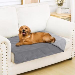 imageSmiry Waterproof Dog Bed Cover Blanket 30x70 Soft Reversible Pet Blanket Washable Leakproof Cats Dogs Couch Cover for Sofa Couch Furniture CamelBeigeGreyLight Grey