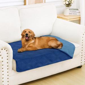 imageSmiry Waterproof Dog Bed Cover Blanket 30x70 Soft Reversible Pet Blanket Washable Leakproof Cats Dogs Couch Cover for Sofa Couch Furniture CamelBeigeNavyBlue