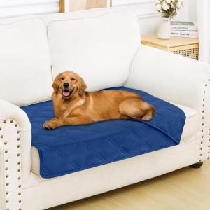 imageSmiry Waterproof Dog Bed Cover Blanket 30x70 Soft Reversible Pet Blanket Washable Leakproof Cats Dogs Couch Cover for Sofa Couch Furniture CamelBeigeNavyNavy