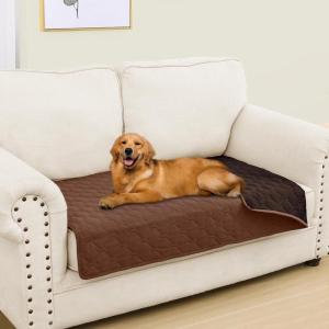 imageSmiry Waterproof Dog Bed Cover Blanket Soft Reversible Pet Blanket Washable Leakproof Cats Dogs Couch Cover for Sofa Couch Furniture 40x50 Inch GreenNavyBrownChocolate