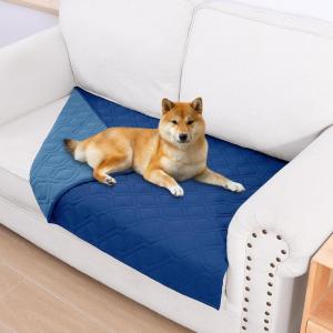 imageSmiry Waterproof Dog Blanket 30x70 Inch Soft Pet Bed Cover Reversible Washable Sofa Couch Furniture Protector for Small Medium Large Dog Puppy Cat TaupeBeigeNavyBlue
