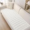 imageSmiry Couch Cover for Dogs Washable Non Slip Fuzzy Pet Couch Covers for 3 Cushion Sofa Pet Friendly Thick Soft Sofa Slipcovers Cushion Protector Green 276quot x 59quotWhite