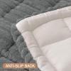 imageSmiry Couch Cover for Dogs Washable Non Slip Fuzzy Pet Couch Covers for 3 Cushion Sofa Pet Friendly Thick Soft Sofa Slipcovers Cushion Protector Green 276quot x 59quotDark Grey