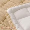 imageSmiry Couch Cover for Dogs Washable Non Slip Fuzzy Pet Couch Covers for 3 Cushion Sofa Pet Friendly Thick Soft Sofa Slipcovers Cushion Protector Green 276quot x 59quotCamel