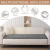 imageSmiry Couch Cover for Dogs Washable Non Slip Fuzzy Pet Couch Covers for 3 Cushion Sofa Pet Friendly Thick Soft Sofa Slipcovers Cushion Protector Green 276quot x 59quotDark Grey