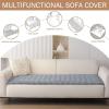 imageSmiry Couch Cover for Dogs Washable Non Slip Fuzzy Pet Couch Covers for 3 Cushion Sofa Pet Friendly Thick Soft Sofa Slipcovers Cushion Protector Green 276quot x 59quotGrey