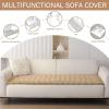 imageSmiry Couch Cover for Dogs Washable Non Slip Fuzzy Pet Couch Covers for 3 Cushion Sofa Pet Friendly Thick Soft Sofa Slipcovers Cushion Protector Green 276quot x 59quotCamel