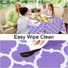 imageSmiry Fall Rectangle Table Cloth Waterproof Vinyl Tablecloth with Flannel Backing Wipeable Autumn Pumpkin Plastic Tablecloths for Harvest and Thanksgiving Parties 60quotx84quot Black ampamp OrangeLavender