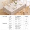 imageSmiry Fall Rectangle Table Cloth Waterproof Vinyl Tablecloth with Flannel Backing Wipeable Autumn Pumpkin Plastic Tablecloths for Harvest and Thanksgiving Parties 60quotx84quot Black ampamp OrangeKhaki