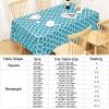 imageSmiry Fall Rectangle Table Cloth Waterproof Vinyl Tablecloth with Flannel Backing Wipeable Autumn Pumpkin Plastic Tablecloths for Harvest and Thanksgiving Parties 60quotx84quot Black ampamp OrangeTeal