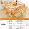 imageSmiry Fall Rectangle Table Cloth Waterproof Vinyl Tablecloth with Flannel Backing Wipeable Autumn Pumpkin Plastic Tablecloths for Harvest and Thanksgiving Parties 60quotx84quot Black ampamp OrangeRust  Yellow
