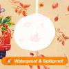 imageSmiry Fall Rectangle Table Cloth Waterproof Vinyl Tablecloth with Flannel Backing Wipeable Autumn Pumpkin Plastic Tablecloths for Harvest and Thanksgiving Parties 60quotx84quot Black ampamp OrangeYellow