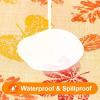 imageSmiry Fall Rectangle Table Cloth Waterproof Vinyl Tablecloth with Flannel Backing Wipeable Autumn Pumpkin Plastic Tablecloths for Harvest and Thanksgiving Parties 60quotx84quot Black ampamp OrangeRust  Yellow