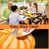 imageSmiry Fall Rectangle Table Cloth Waterproof Vinyl Tablecloth with Flannel Backing Wipeable Autumn Pumpkin Plastic Tablecloths for Harvest and Thanksgiving Parties 60quotx84quot Black ampamp OrangeBlack  Orange