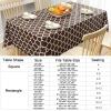 imageSmiry Fall Rectangle Table Cloth Waterproof Vinyl Tablecloth with Flannel Backing Wipeable Autumn Pumpkin Plastic Tablecloths for Harvest and Thanksgiving Parties 60quotx84quot Black ampamp OrangeCoffee