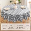 imageSmiry Fall Rectangle Table Cloth Waterproof Vinyl Tablecloth with Flannel Backing Wipeable Autumn Pumpkin Plastic Tablecloths for Harvest and Thanksgiving Parties 60quotx84quot Black ampamp OrangeGrey