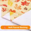 imageSmiry Fall Rectangle Table Cloth Waterproof Vinyl Tablecloth with Flannel Backing Wipeable Autumn Pumpkin Plastic Tablecloths for Harvest and Thanksgiving Parties 60quotx84quot Black ampamp OrangeRust  Yellow