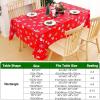 imageSmiry Fall Rectangle Table Cloth Waterproof Vinyl Tablecloth with Flannel Backing Wipeable Autumn Pumpkin Plastic Tablecloths for Harvest and Thanksgiving Parties 60quotx84quot Black ampamp OrangeWhite  Red