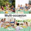 imageSmiry Fall Rectangle Table Cloth Waterproof Vinyl Tablecloth with Flannel Backing Wipeable Autumn Pumpkin Plastic Tablecloths for Harvest and Thanksgiving Parties 60quotx84quot Black ampamp OrangeSage Green